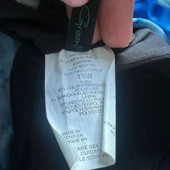 Aqua Green blue and black Tankini top - Picture 6 of 6